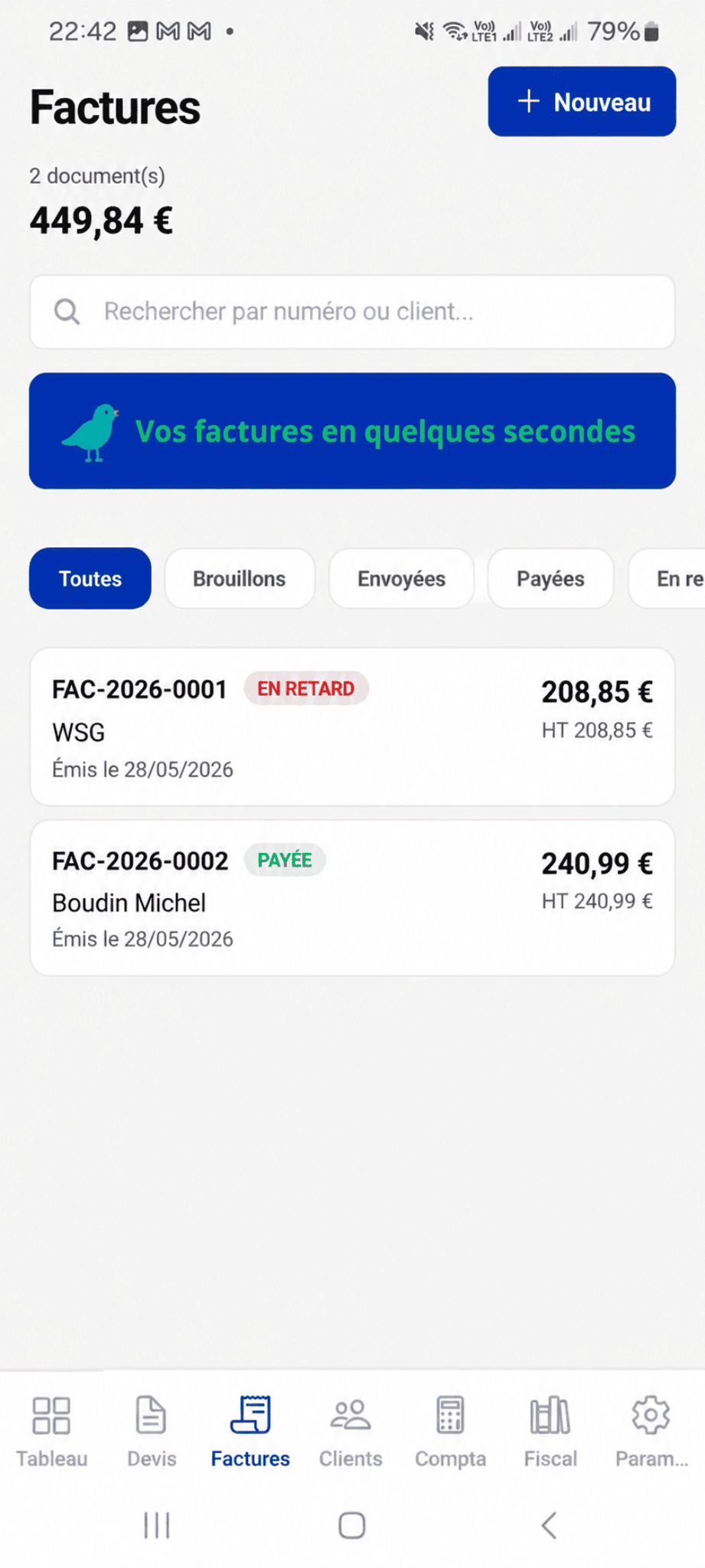 Facture PDF FactureFacile